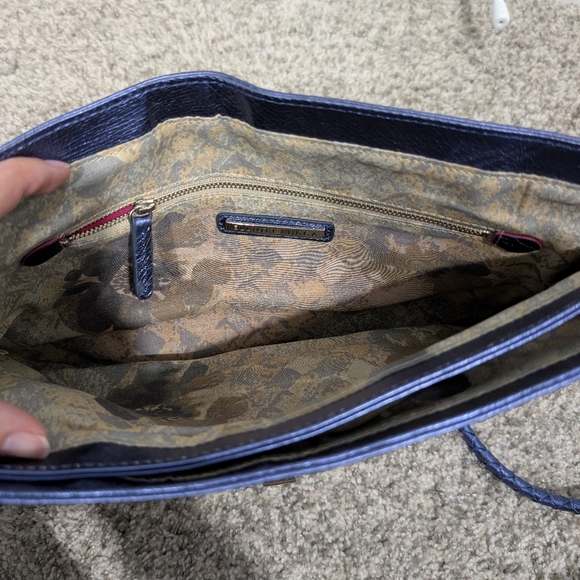 Elliott Lucca Blue and Taupe Shoulder/Crossbody Bag - Picture 10 of 14